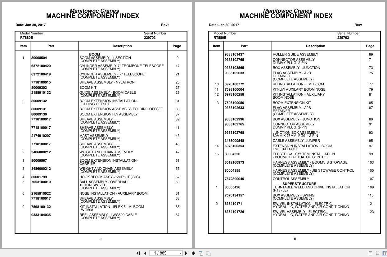 Grove Crane RT880E 229703 Parts Manual 2017 (1)