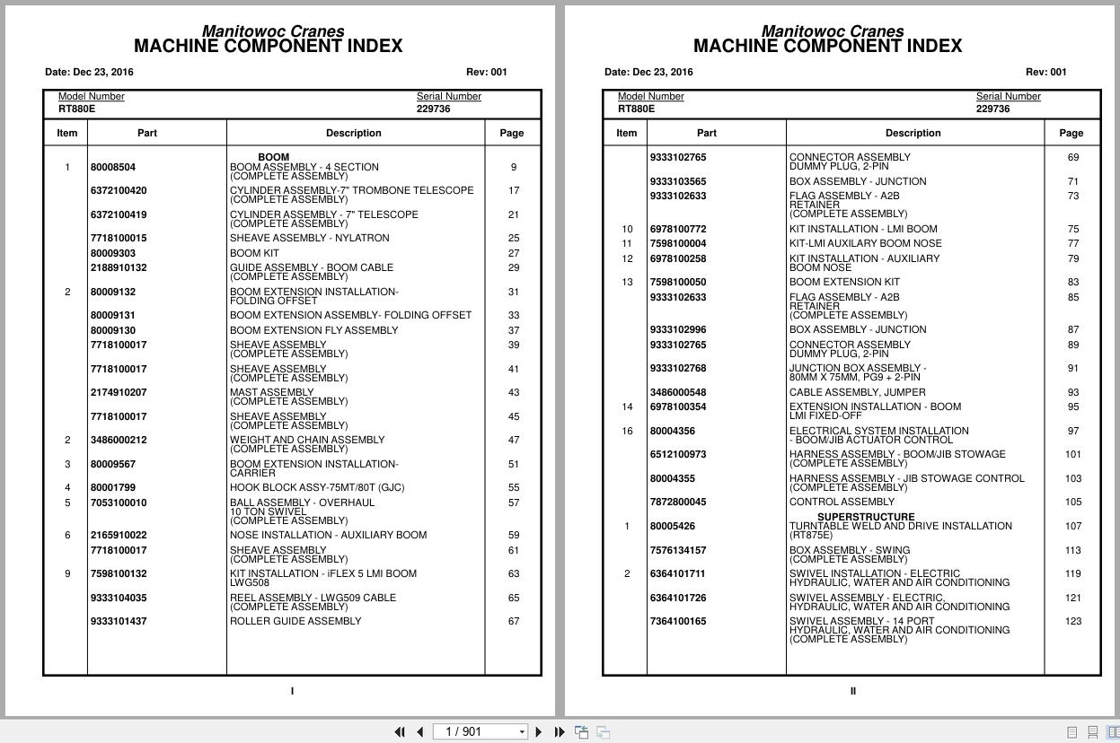 Grove Crane RT880E 229736 Parts Manual 2016 (1)