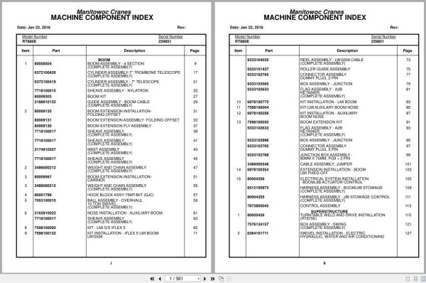 Grove Crane RT880E 229851 Parts Manual 2016 (1)
