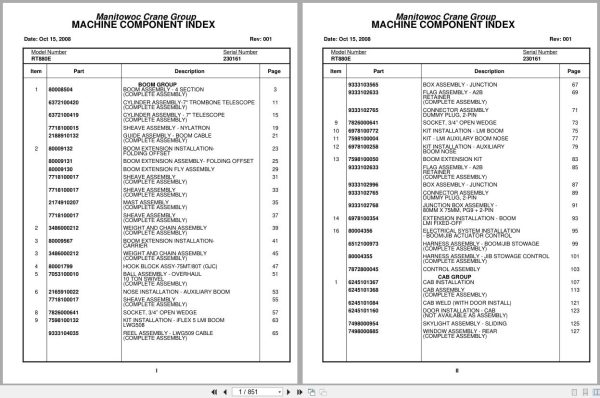 Grove Crane RT880E 230161 Parts Manual 2008 (1)