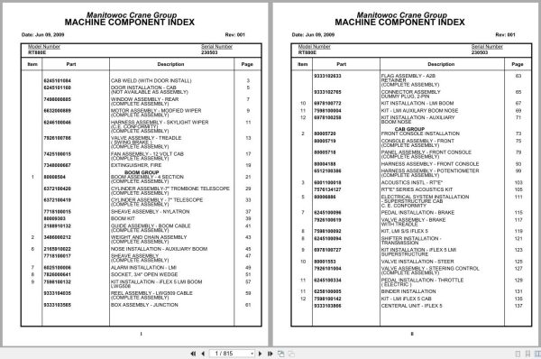 Grove Crane RT880E 230503 Parts Manual 2009 (1)