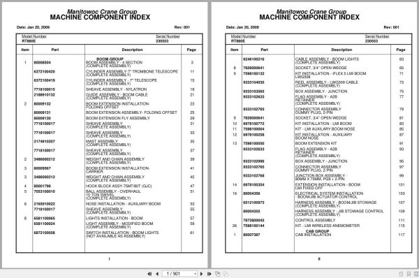 Grove Crane RT880E 230553 Parts Manual 2009 (1)