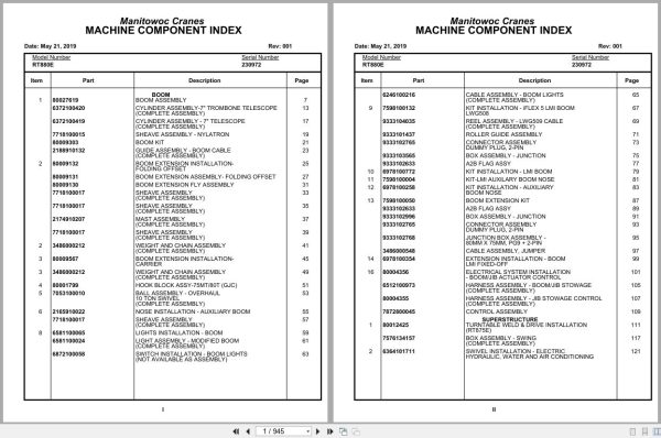 Grove Crane RT880E 230972 Parts Manual 2019 (1)