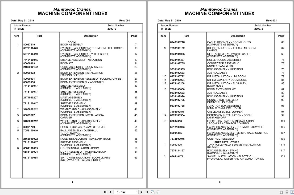 Grove Crane RT880E 230972 Parts Manual 2019 (1)