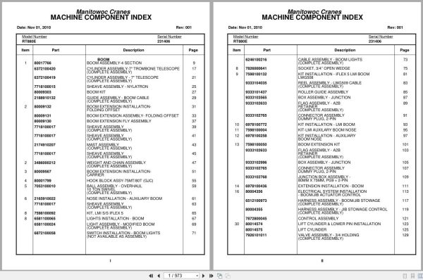 Grove Crane RT880E 231406 Parts Manual 2010 (1)