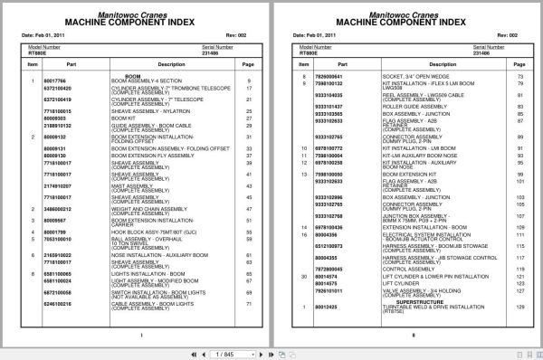 Grove Crane RT880E 231486 Parts Manual 2011 (1)
