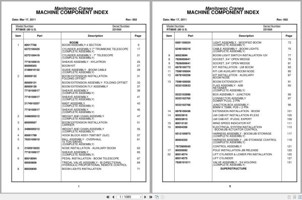Grove Crane RT880E 231555 Parts Manual 2011 (1)
