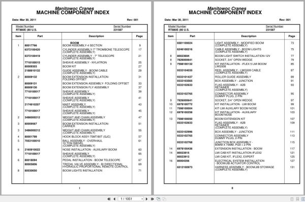Grove Crane RT880E 231587 Parts Manual 2011 (1)