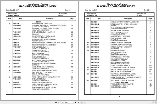 Grove Crane RT880E 231610 Parts Manual 2017 (1)