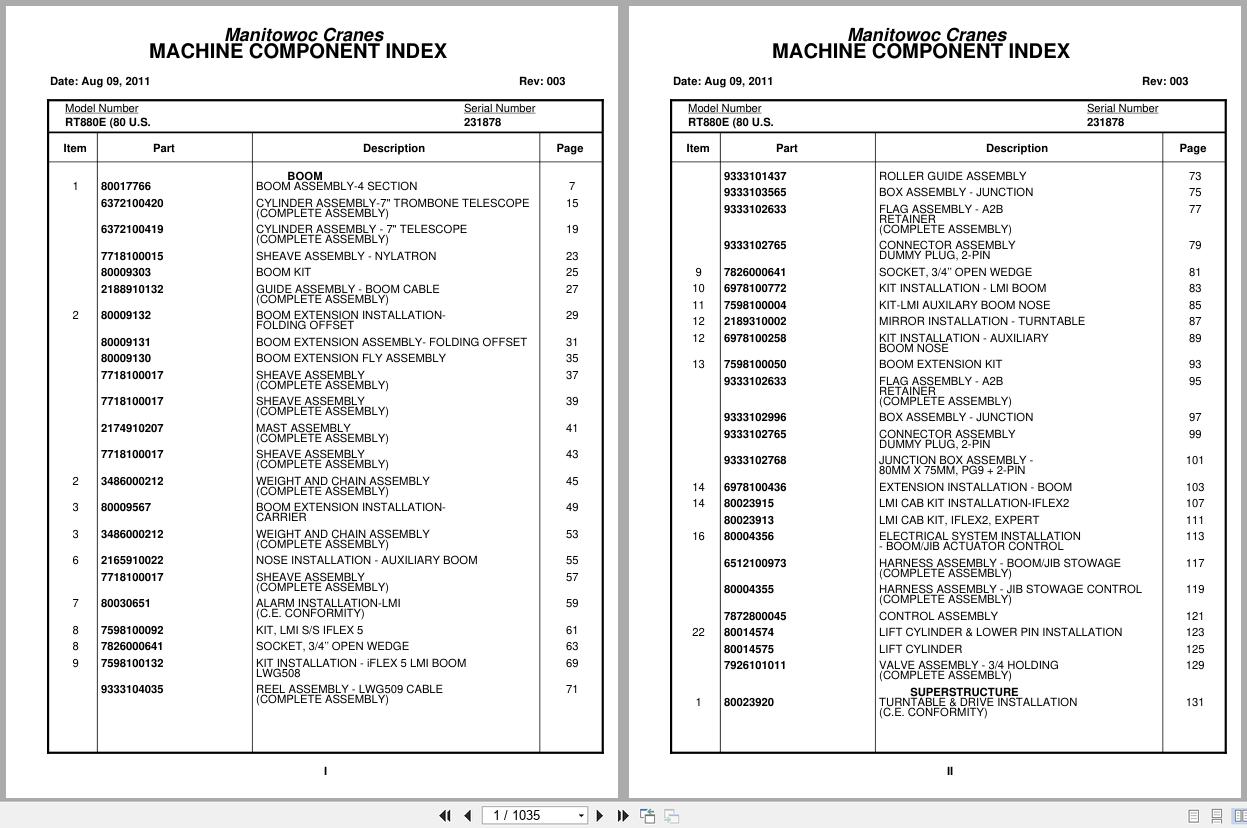 Grove Crane RT880E 231878 Parts Manual 2011 (1)