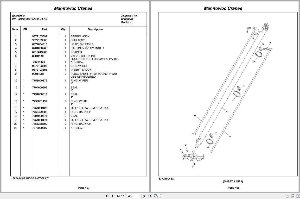 Grove Crane RT880E 232353 Parts Manual 2012 (2)