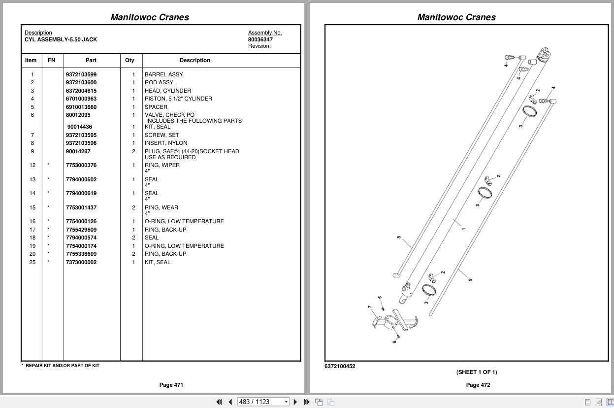 Grove Crane RT880E 232636 Parts Manual 2012 (2)