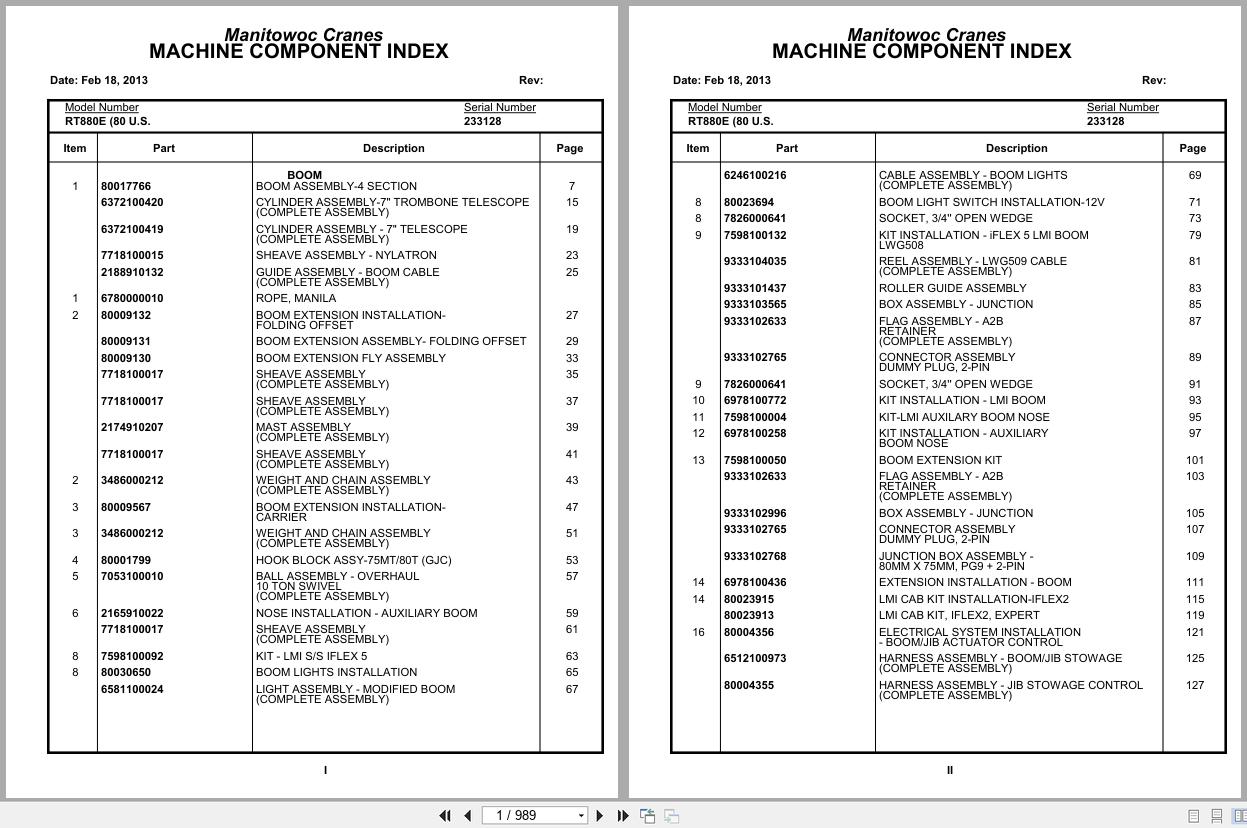 Grove Crane RT880E 233128 Parts Manual 2013 (1)
