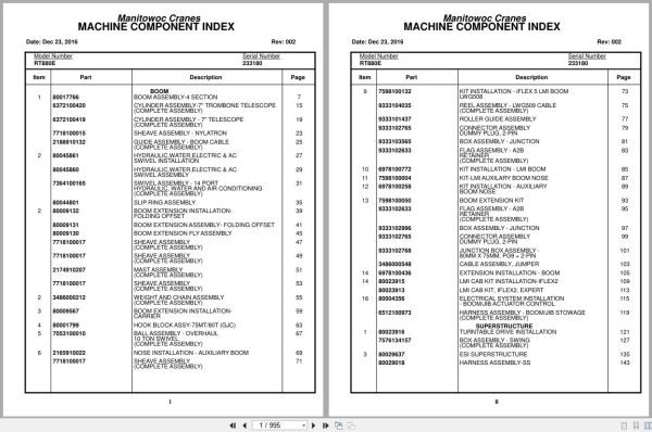 Grove Crane RT880E 233180 Parts Manual 2016 (1)