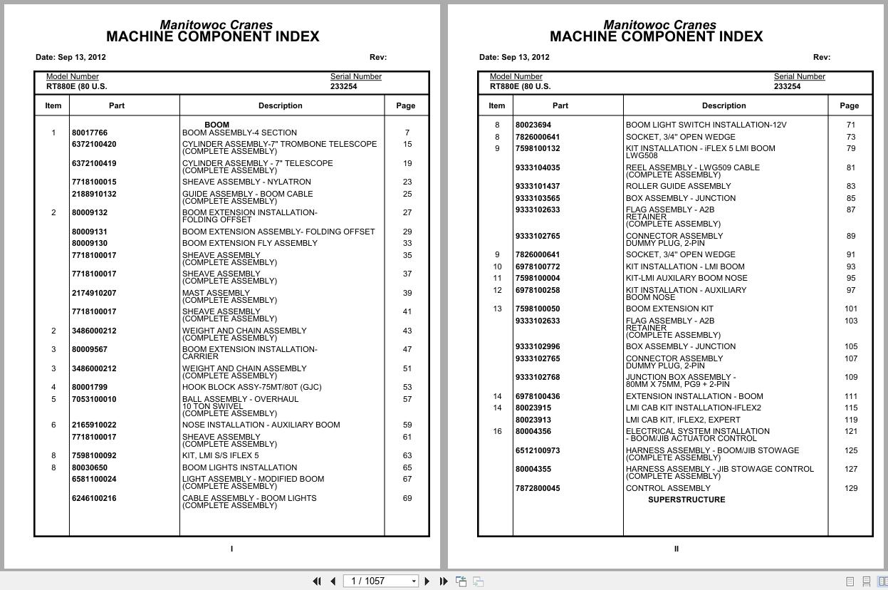 Grove Crane RT880E 233254 Parts Manual 2012 (1)