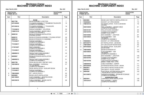 Grove Crane RT880E 233432 Parts Manual 2015 (1)