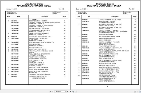Grove Crane RT880E 233487 Parts Manual 2014 (1)