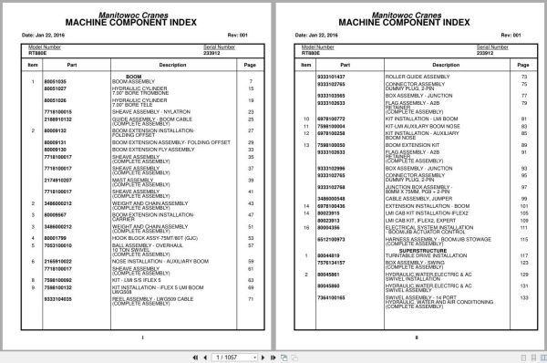 Grove Crane RT880E 233912 Parts Manual 2016 (1)