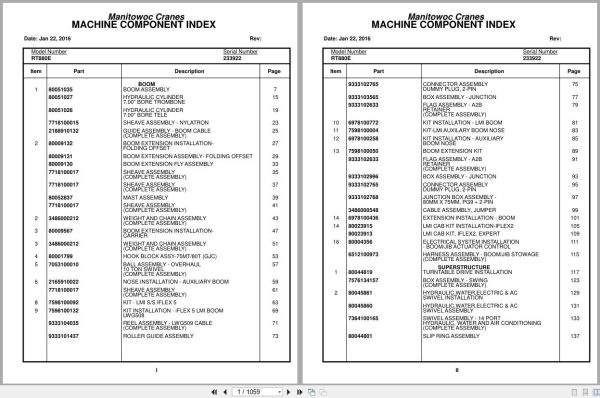 Grove Crane RT880E 233922 Parts Manual 2016 (1)