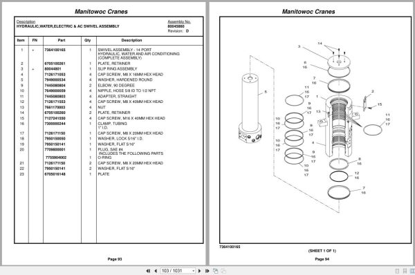Grove Crane RT880E 234654 Parts Manual 2015 (2)