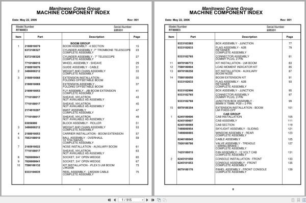 Grove Crane RT880E3 225331 Parts Manual 2006 (1)