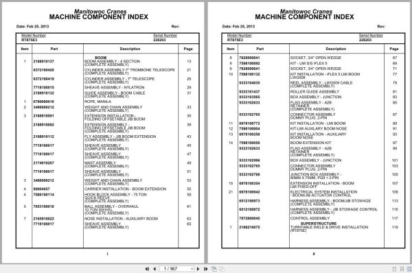 Grove Crane RT880E3 228203 Parts Manual 2013 (1)