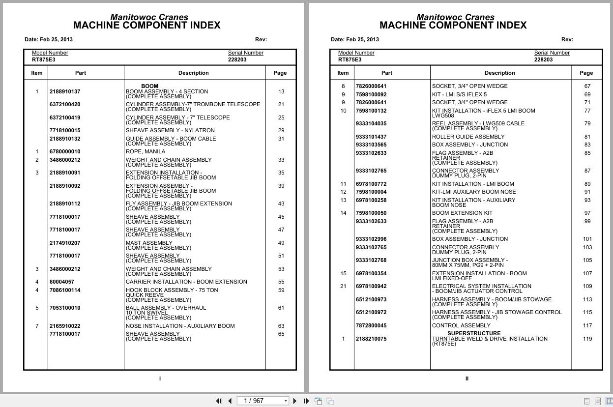 Grove Crane RT880E3 228203 Parts Manual 2013 (1)