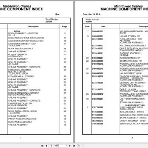 Grove Crane RT890 221711 Parts Manual 2016 (1)