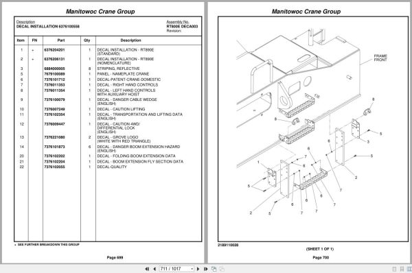 Grove Crane RT890E 223699 Parts Manual 2005 (2)