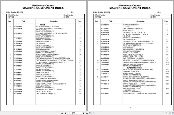 Grove Crane RT890E 224878 Parts Manual 2019 (1)