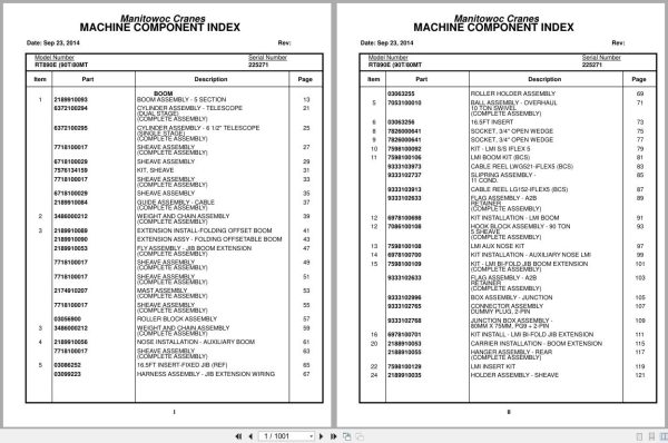 Grove Crane RT890E 225271 Parts Manual 2014 (1)