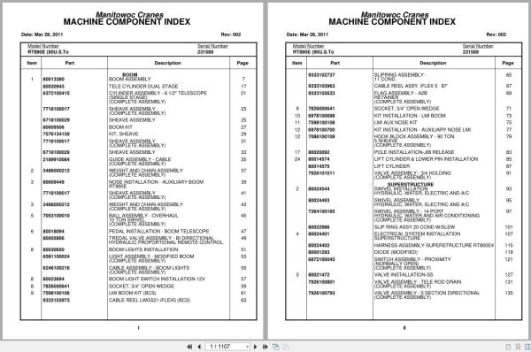 Grove Crane RT890E 231589 Parts Manual 2011 (1)