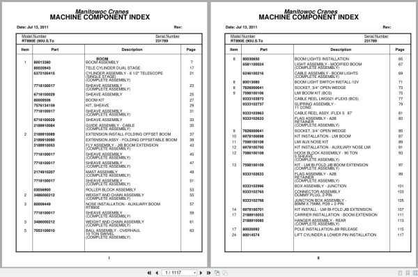 Grove Crane RT890E 231789 Parts Manual 2011 (1)