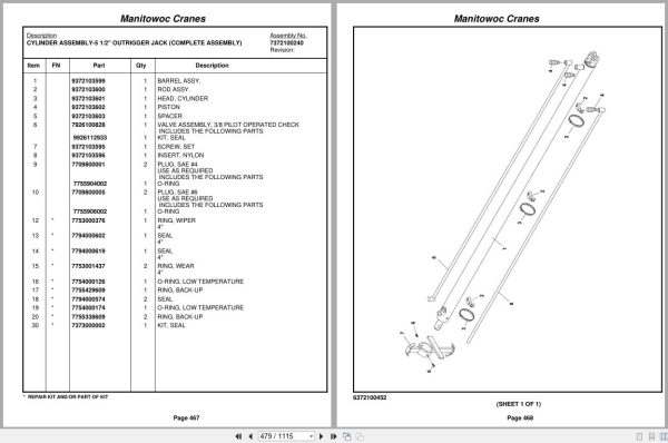 Grove Crane RT890E 232110 Parts Manual 2011 (2)