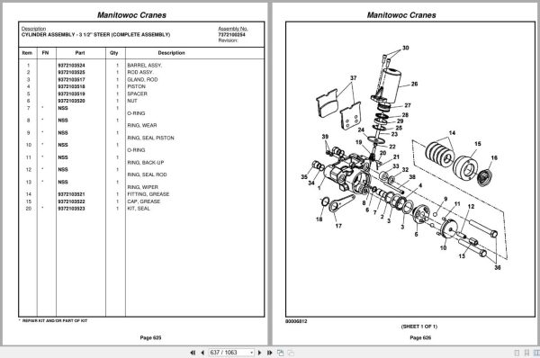 Grove Crane RT890E 232927 Parts Manual 2012 (2)