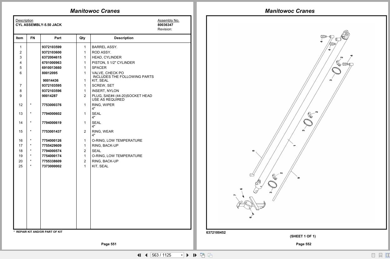 Grove Crane RT890E 233703 Parts Manual 2013 (2)