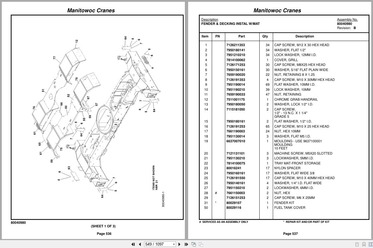 Grove Crane RT890E 234664 Parts Manual 2014 (2)