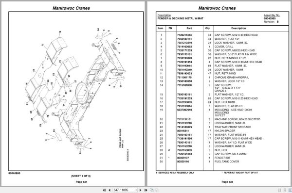 Grove Crane RT890E 234727 Parts Manual 2014 (2)