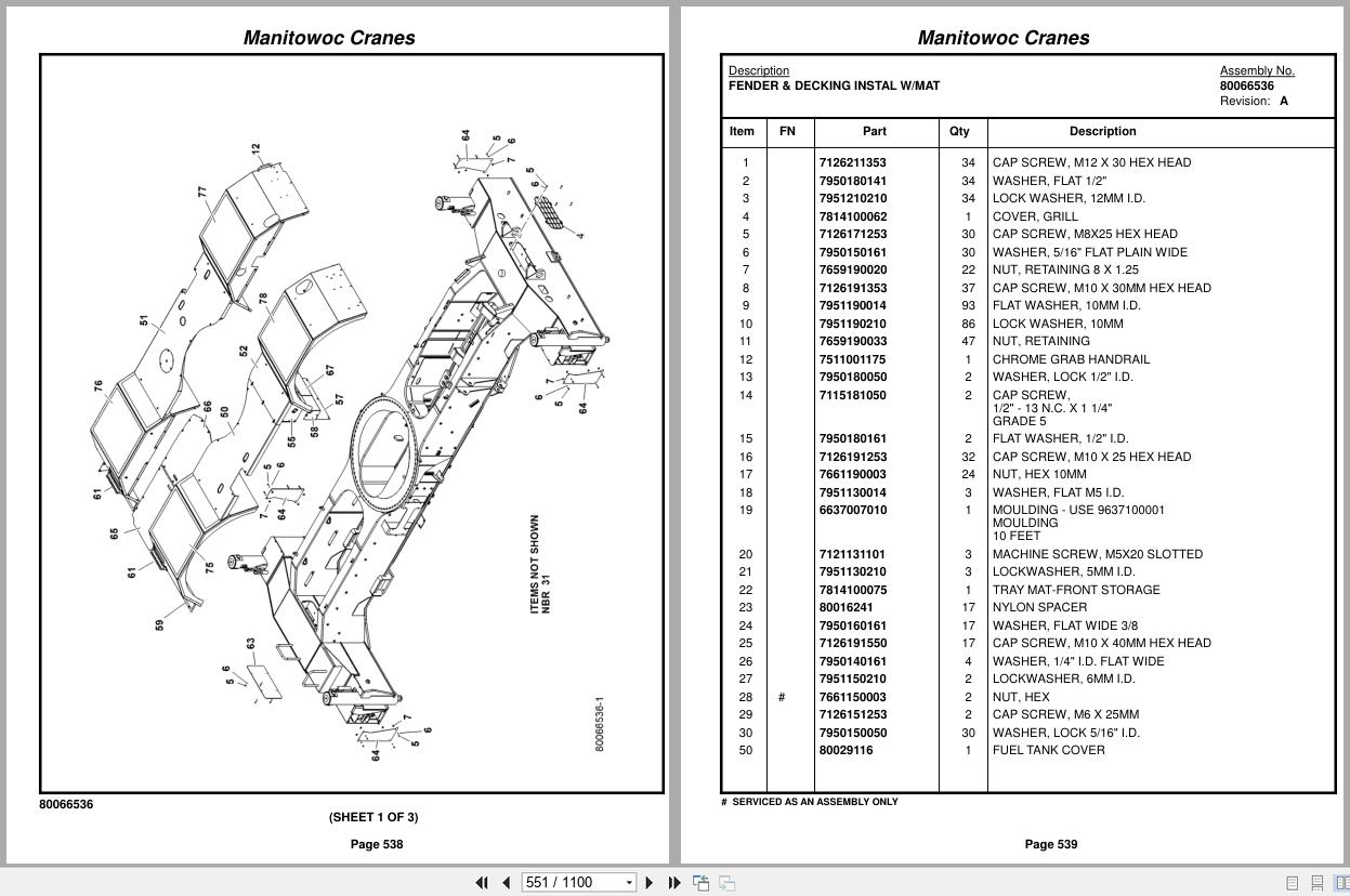 Grove Crane RT890E 235176 Parts Manual 2015 (2)