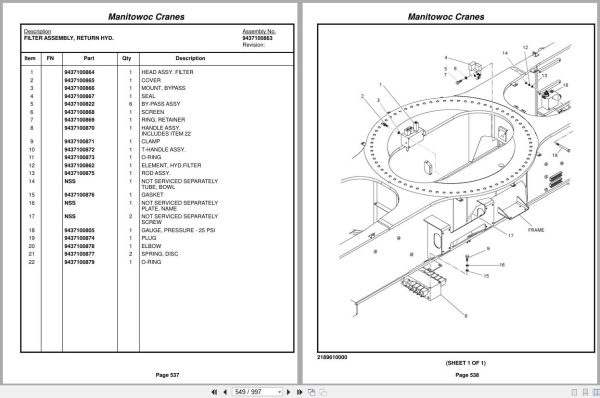 Grove Crane RT890E3 225989 Parts Manual 2016 (2)