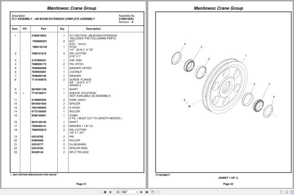 Grove Crane RT890E3 226211 Parts Manual 2006 (2)