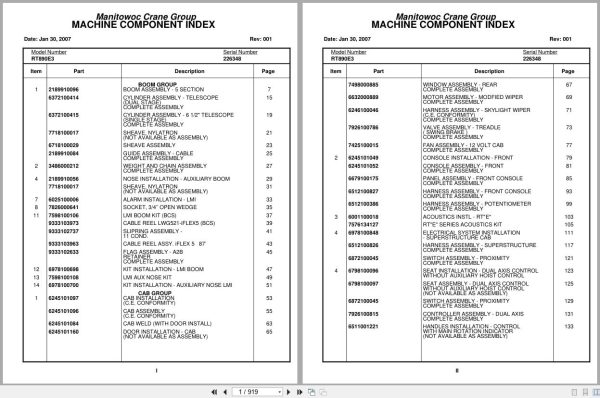 Grove Crane RT890E3 226348 Parts Manual 2007 (1)