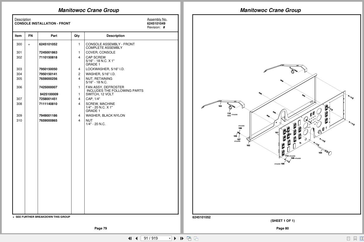Grove Crane RT890E3 226348 Parts Manual 2007 (2)