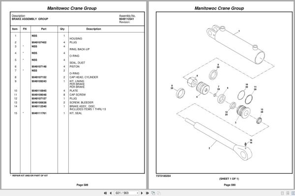 Grove Crane RT890E3 226460 Parts Manual 2007 (2)