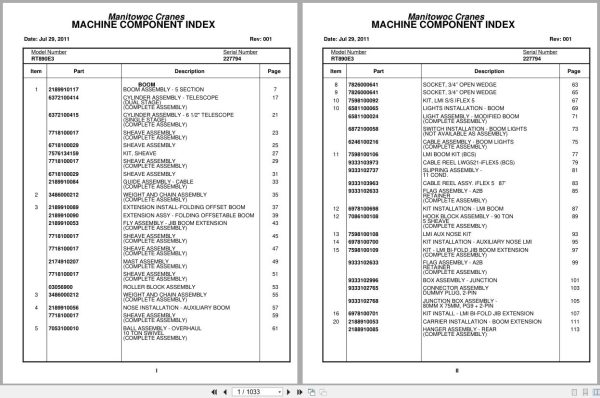 Grove Crane RT890E3 227794 Parts Manual 2011 (1)