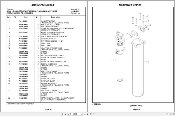 Grove Crane RT890E3 228593 Parts Manual 2010 (2)