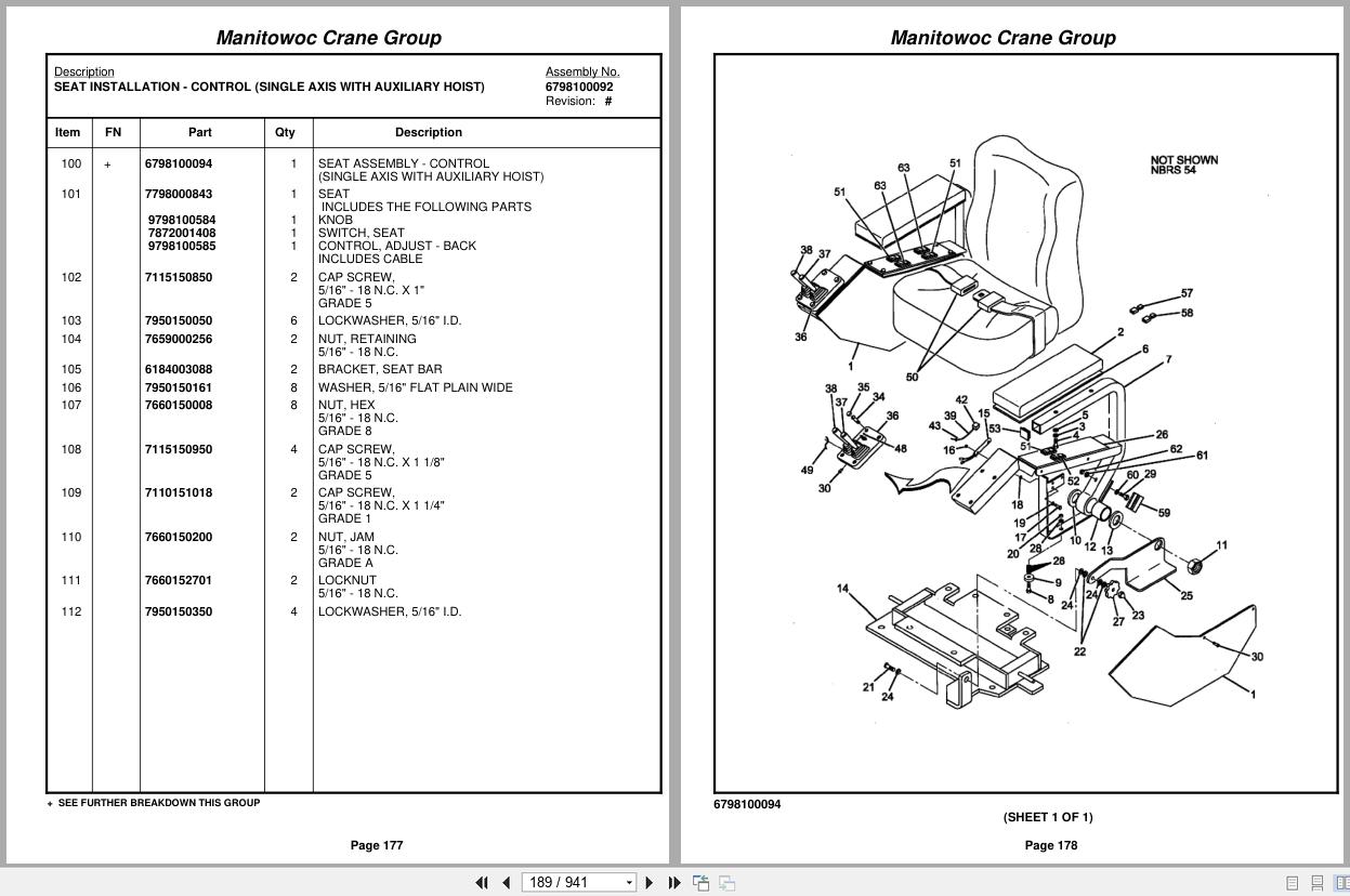 Grove Crane RT890E3 229236 Parts Manual 2008 (2)