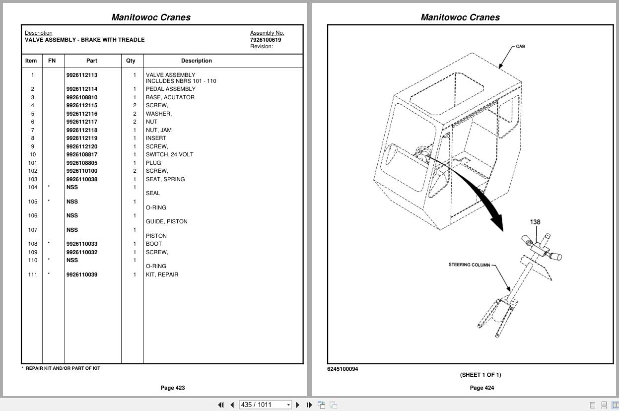 Grove Crane RT890E3 229370 Parts Manual 2010 (2)