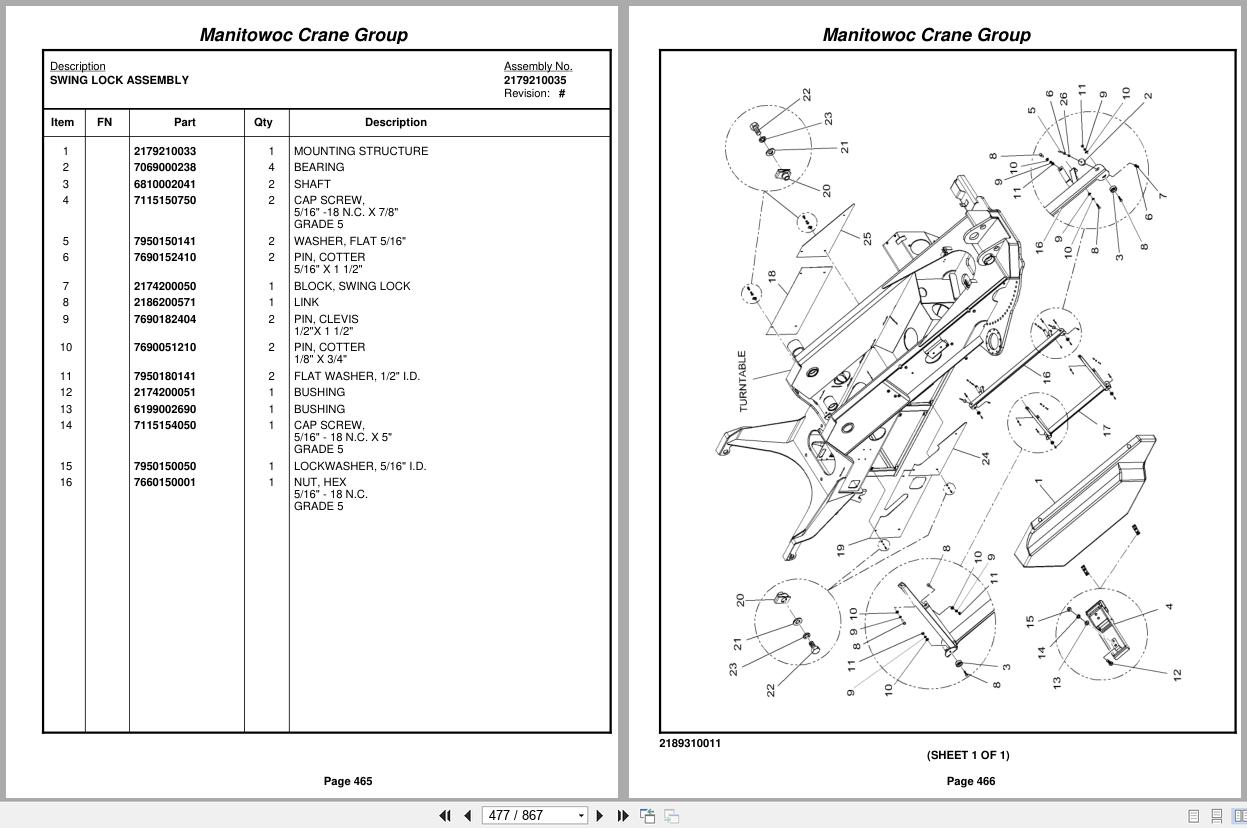 Grove Crane RT890E3 229376 Parts Manual 2008 (2)