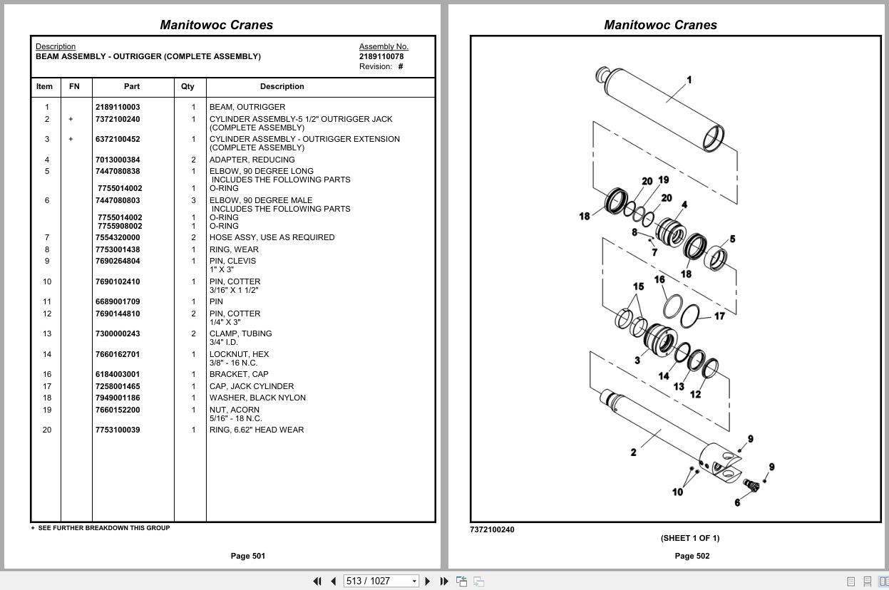 Grove Crane RT890E3 229406 Parts Manual 2012 (2)
